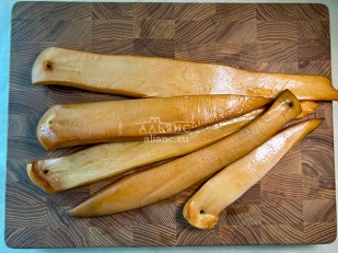 Судак (бабочка) холодного копчения: Кальмар палочки х/к